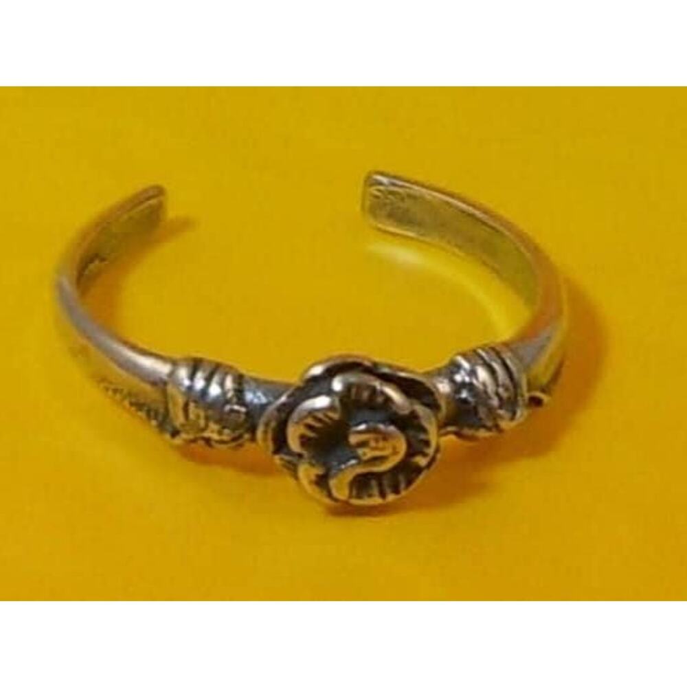 Vintage Sterling Silver‎ Rose Flower Toe Ring – Handcrafted Unique Boho Jewelry